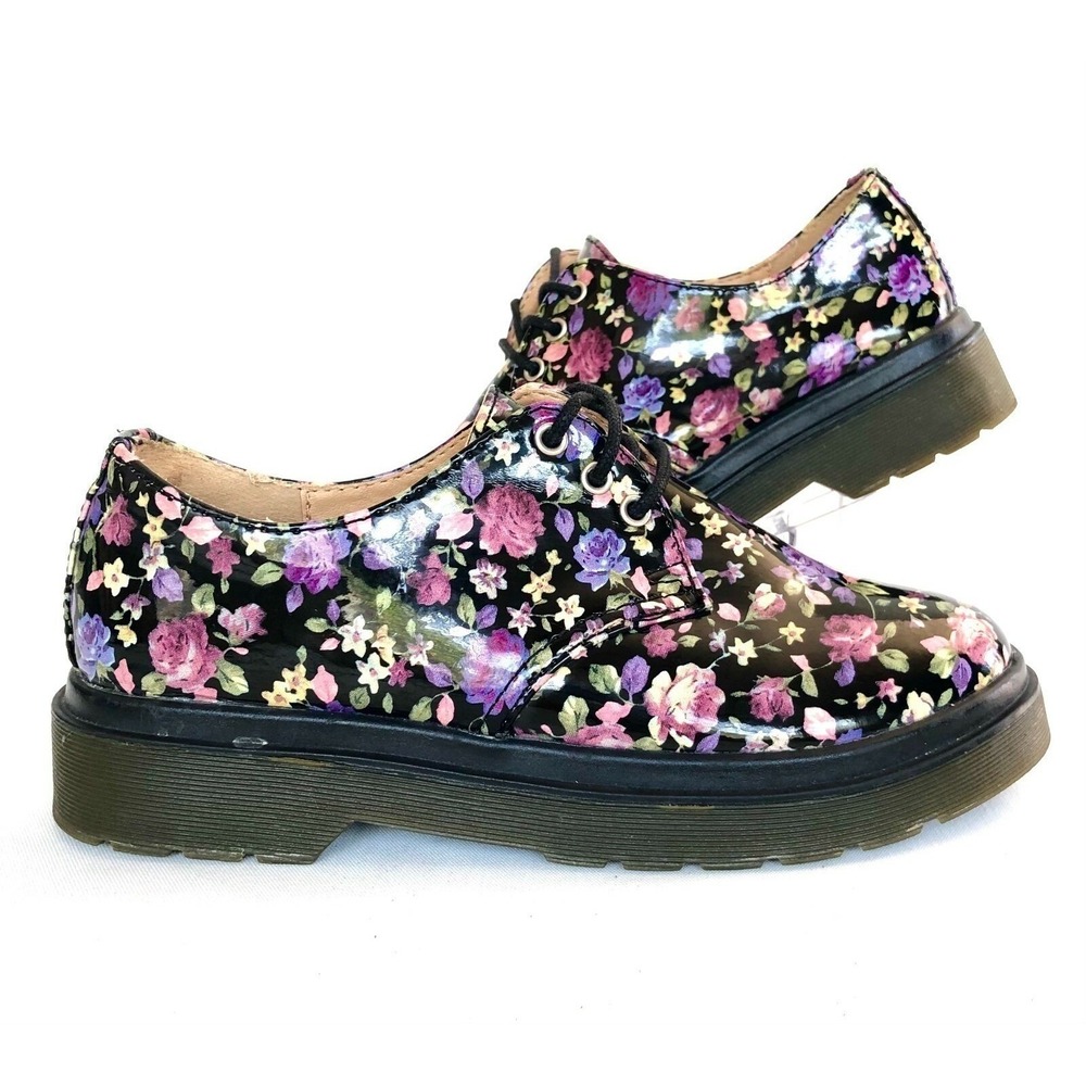 Candie's Floral Platform Oxford Shoes Girls Youth 3 Chunky Lace Up